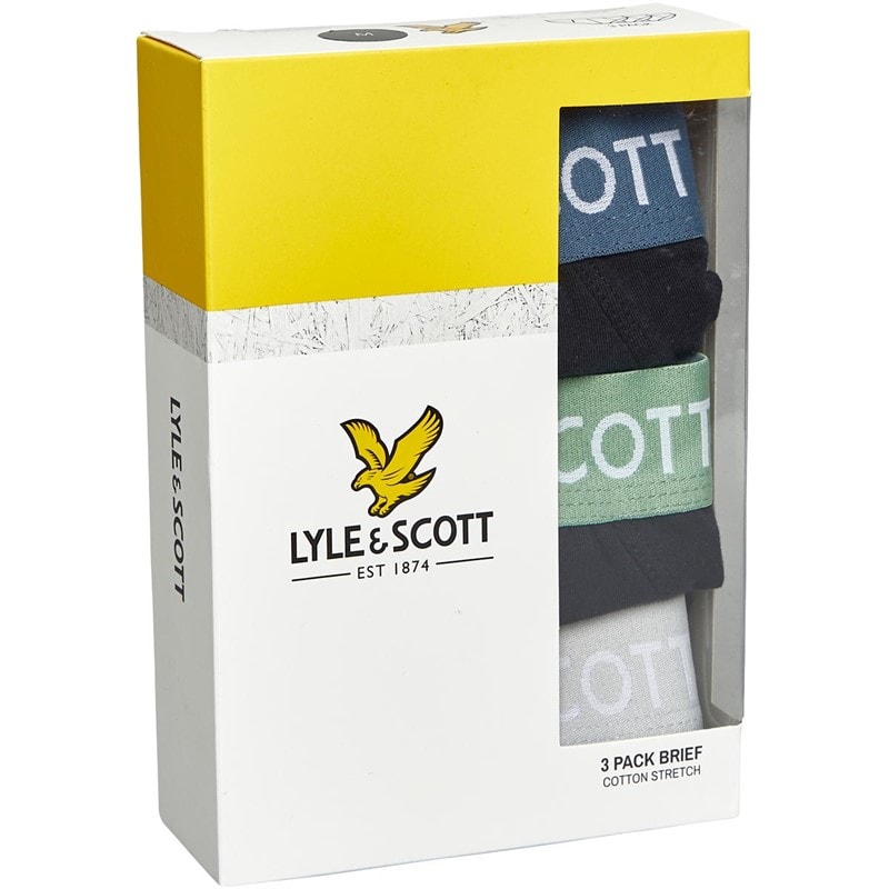 Lyle And Scott Vintage Mens Owen Three Pack Briefs Black Multi - Image 2