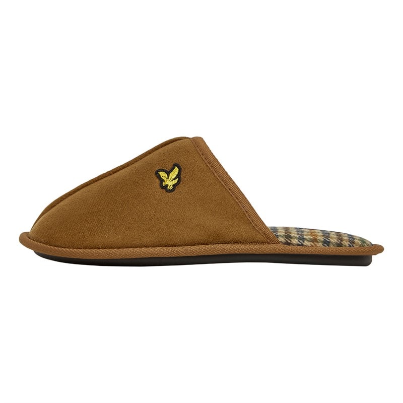 Lyle And Scott Vintage Mens Pippin Mule Slippers Dark Brown - Image 2