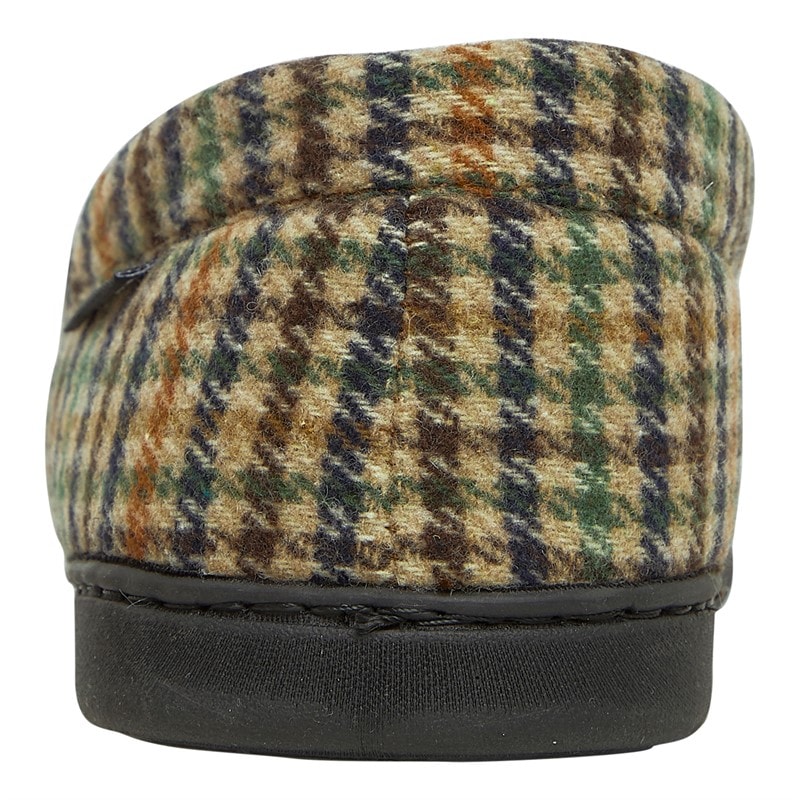Lyle And Scott Vintage Mens Buster Mocasin Slippers Brown Houndstooth - Image 4