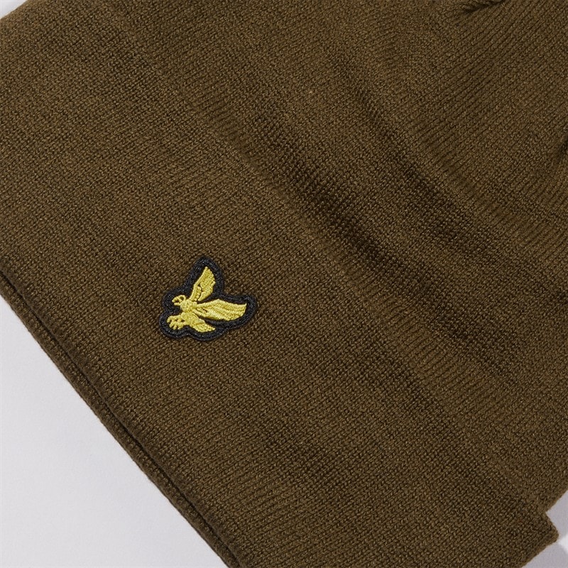 Lyle And Scott Vintage Mens Beanie Olive - Image 2