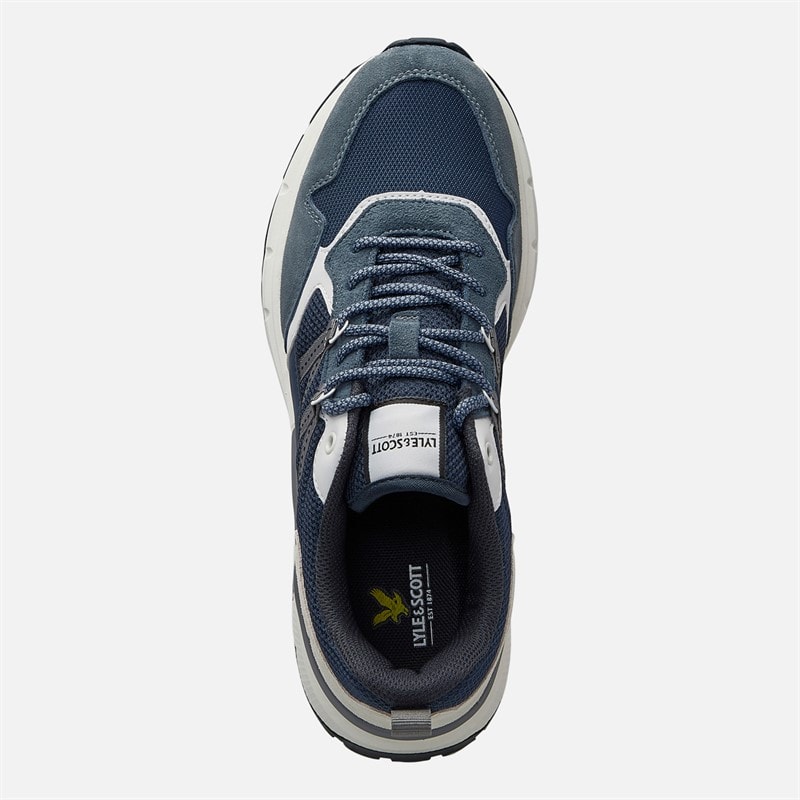 Lyle And Scott Vintage Mens Lennox Trainers Blue - Image 4