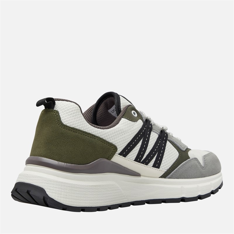 Lyle And Scott Vintage Mens Lennox Trainers White/Grey/Green - Image 5