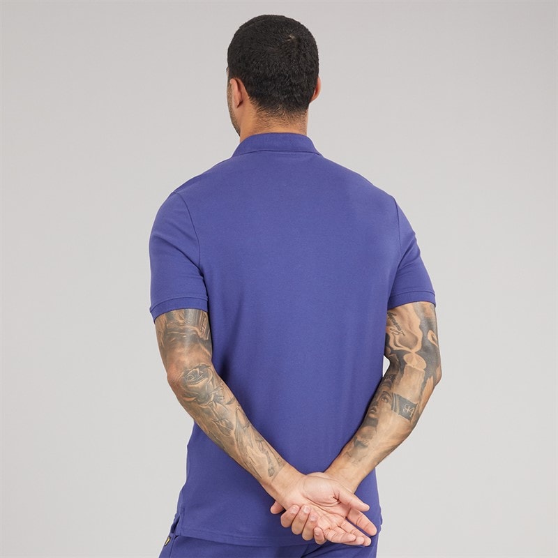Lyle And Scott Vintage Mens Polo Shirt Deep Indigo - Image 2