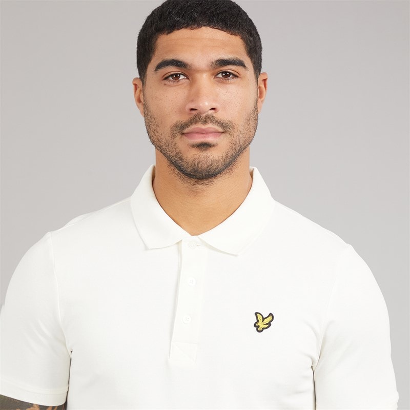 Lyle And Scott Vintage Mens Polo Shirt Chalk - Image 3