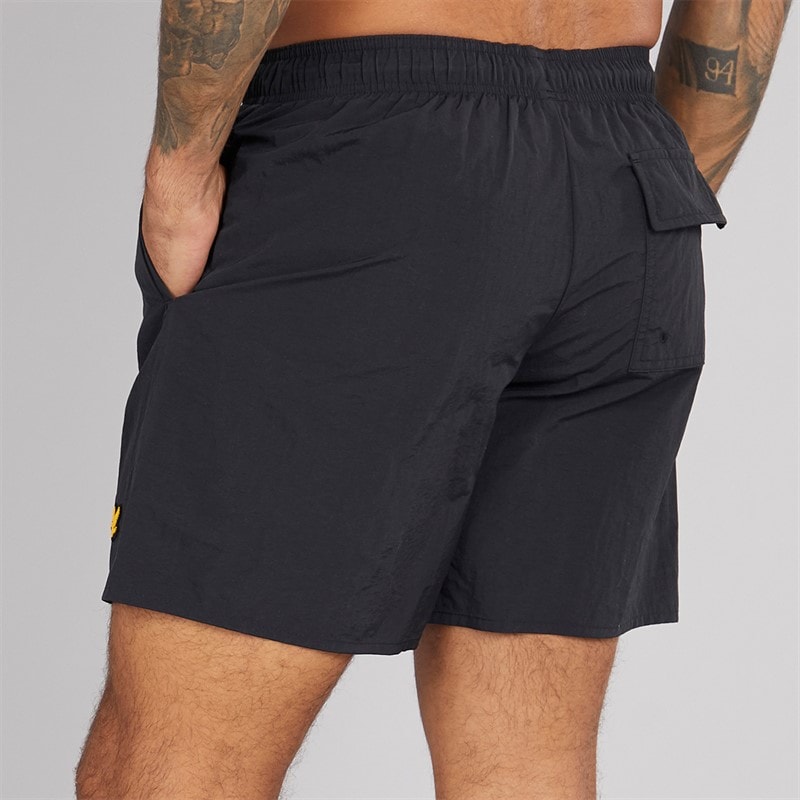 Lyle And Scott Vintage Mens Swim Shorts Z865 Jet Black - Image 2