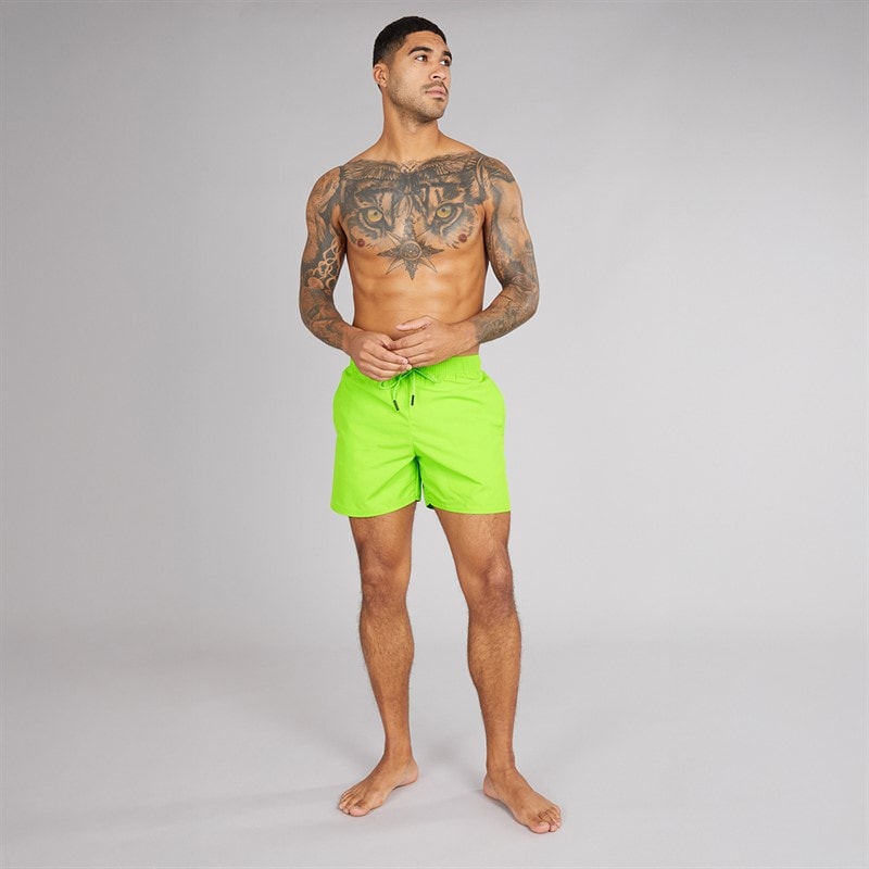 Lyle And Scott Vintage Mens Water Reactive Emblem Swim Shorts X804 Vibrant Kiwi - Image 3