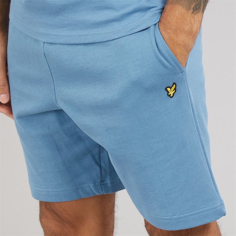 Lyle And Scott Vintage Mens Basic Sweat Shorts Ocean Sky - Image 3