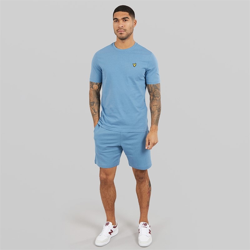 Lyle And Scott Vintage Mens Basic Sweat Shorts Ocean Sky - Image 4