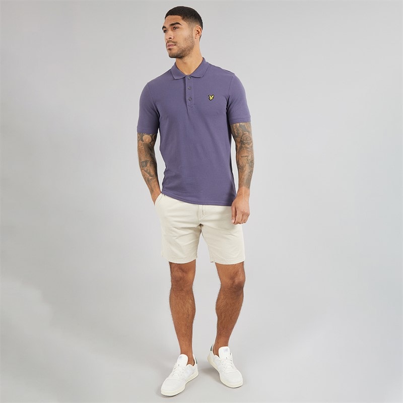 Lyle And Scott Vintage Mens Plain Polo Shirt Graystone - Image 3
