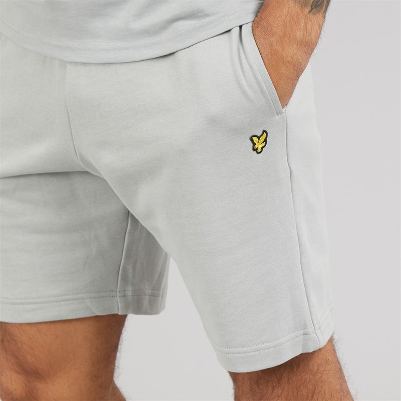 Lyle And Scott Vintage Mens Basic Sweat Shorts Cold Grey - Image 3