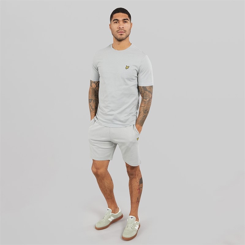 Lyle And Scott Vintage Mens Basic Sweat Shorts Cold Grey - Image 4