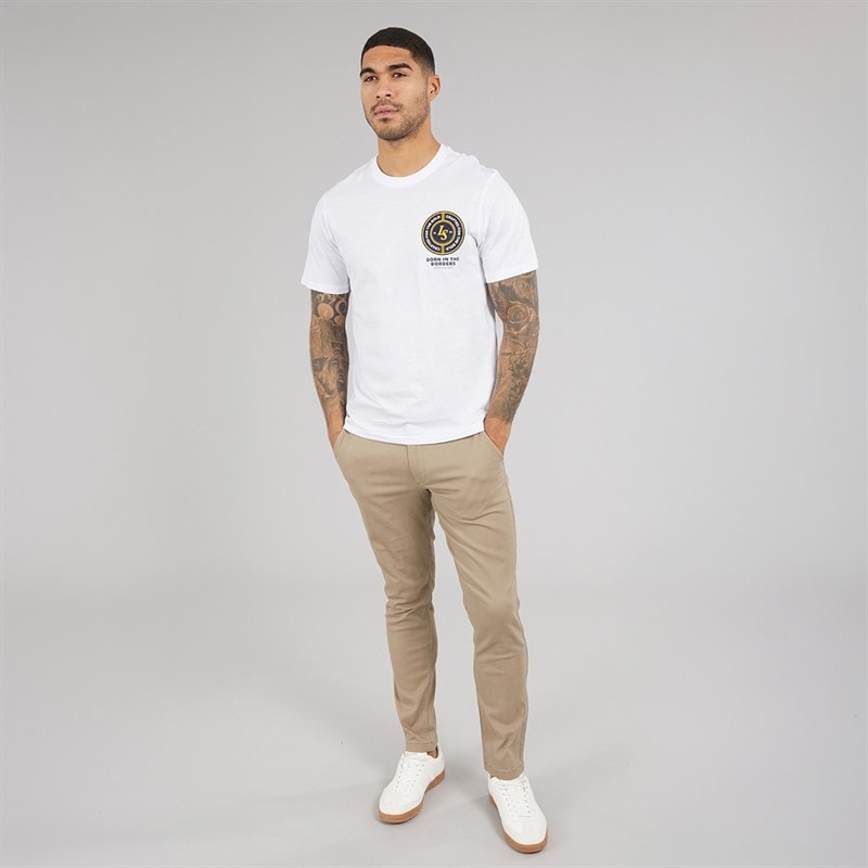 Lyle And Scott Vintage Mens Made In The Borders Graphic T-Shirt White - Image 4