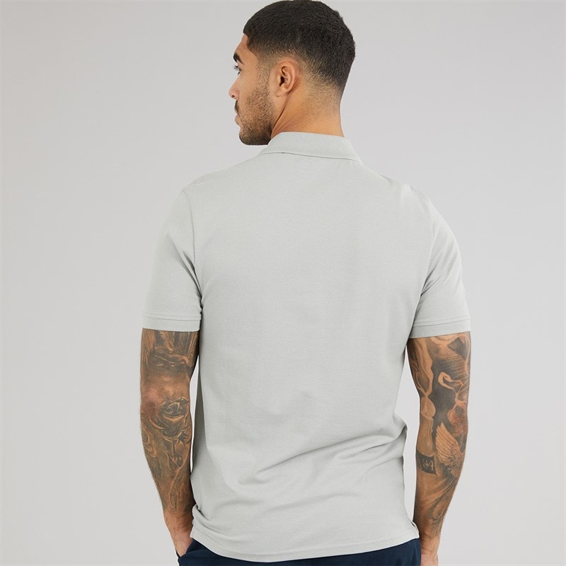 Lyle And Scott Vintage Mens Plain Polo Shirt Cold Grey - Image 2