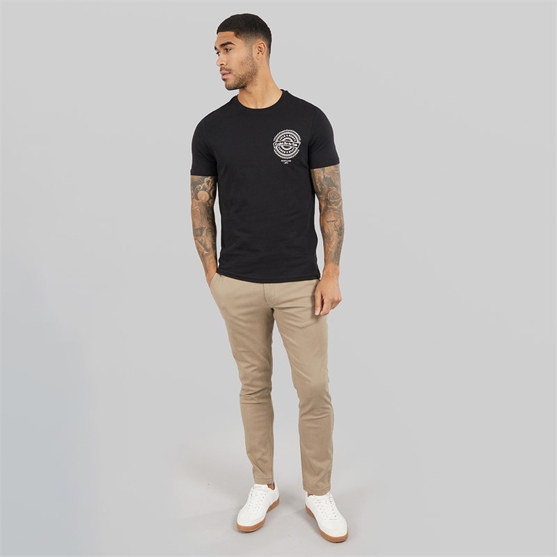 Lyle And Scott Vintage Mens Crafted For The Bold Graphic T-Shirt Jet Black - Image 4