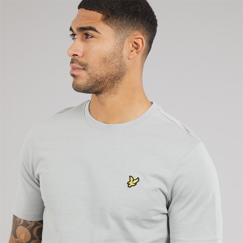 Lyle And Scott Vintage Mens Lightweight Seasonal Cotton T-Shirt Cold Grey - Image 3