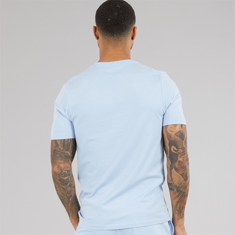 Lyle And Scott Vintage Mens Lightweight Seasonal Cotton T-Shirt Light Blue - Image 2