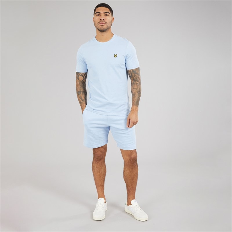 Lyle And Scott Vintage Mens Lightweight Seasonal Cotton T-Shirt Light Blue - Image 4