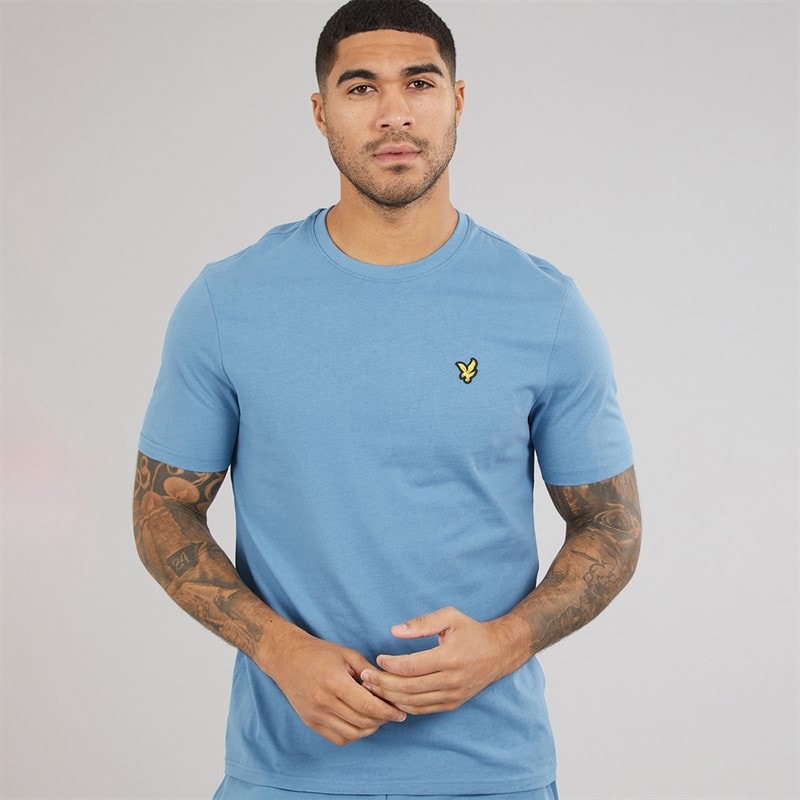 Lyle And Scott Vintage Mens Lightweight Seasonal Cotton T-Shirt Ocean Sky