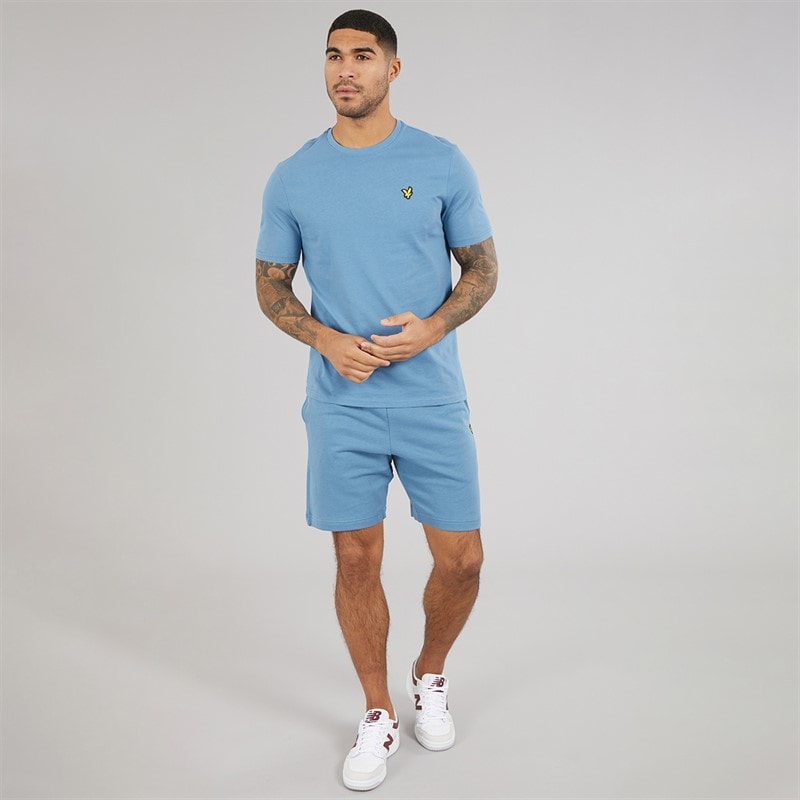 Lyle And Scott Vintage Mens Lightweight Seasonal Cotton T-Shirt Ocean Sky - Image 3