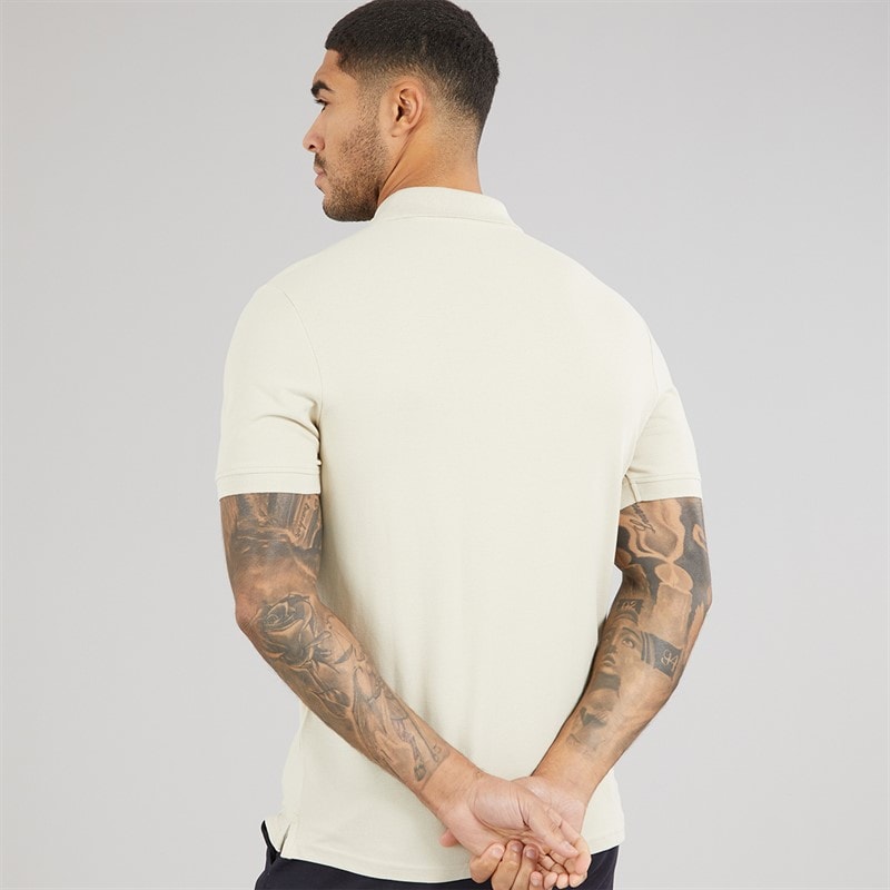 Lyle And Scott Vintage Mens Plain Polo Shirt Grey Taupe - Image 2