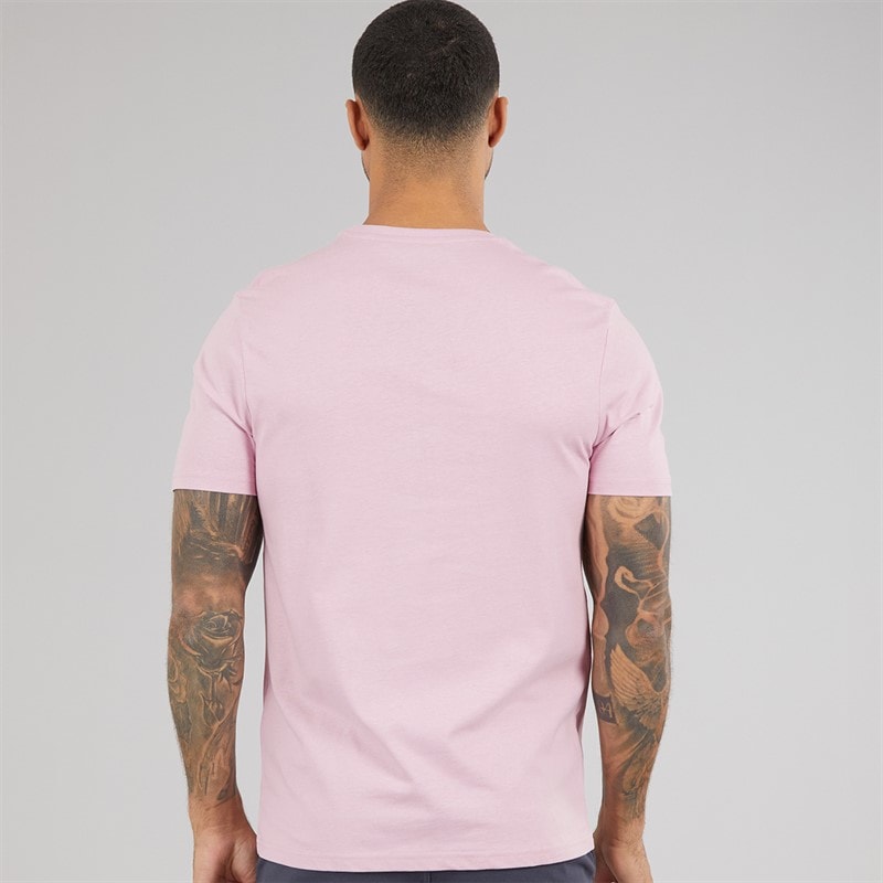 Lyle And Scott Vintage Mens Lightweight Seasonal Cotton T-Shirt Pink Light - Image 2