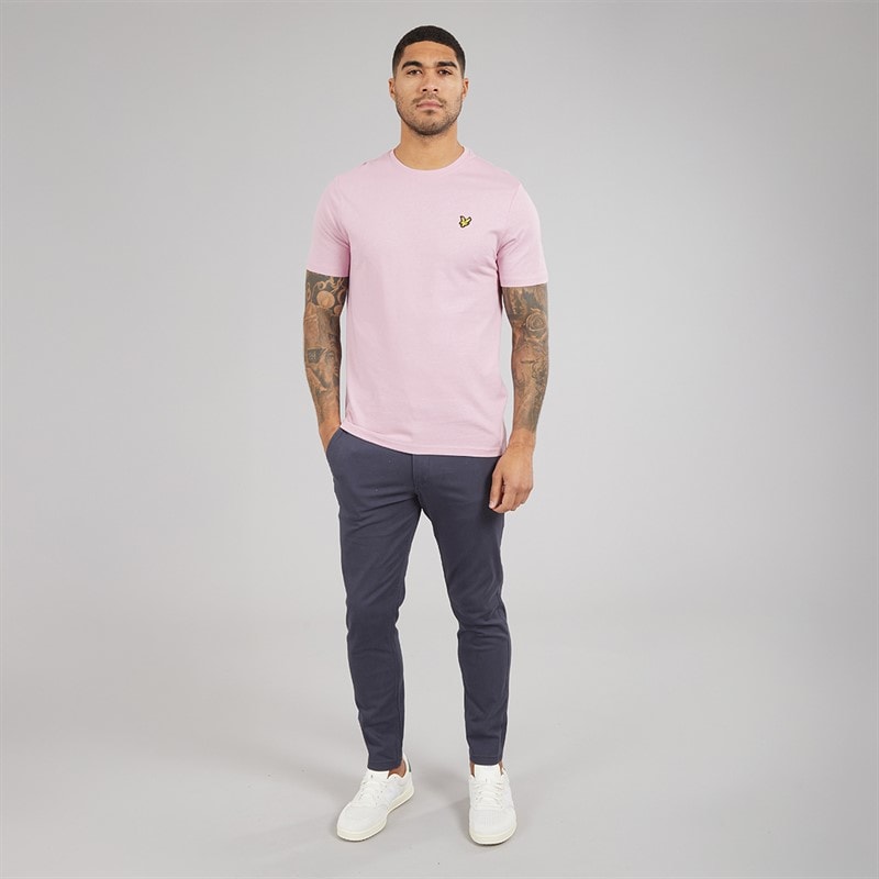 Lyle And Scott Vintage Mens Lightweight Seasonal Cotton T-Shirt Pink Light - Image 4