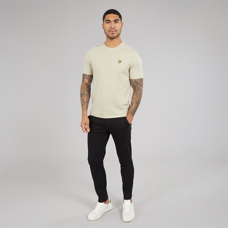 Lyle And Scott Vintage Mens Lightweight Seasonal Cotton T-Shirt Grey Taupe - Image 3