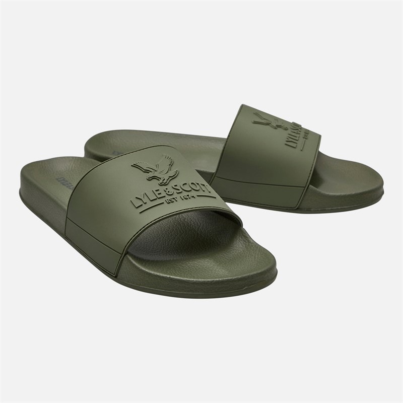 Lyle And Scott Vintage Mens Brody Sliders Military