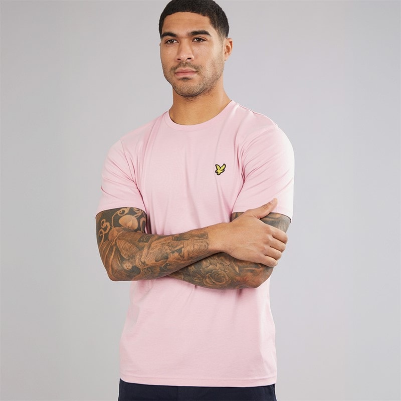 Lyle And Scott Vintage Mens Plain T-Shirt Pink Light