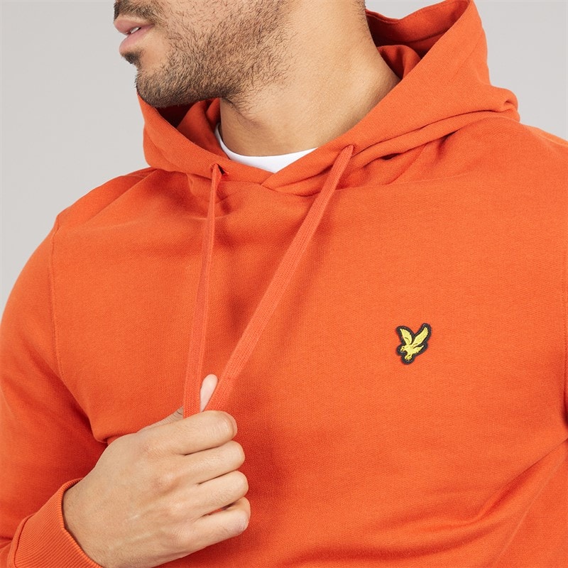 Lyle And Scott Vintage Mens Pullover Hoodie Tuscan Red - Image 3