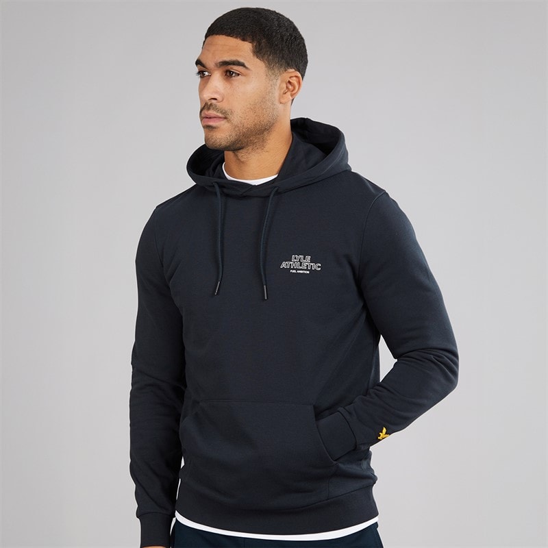 Lyle And Scott Vintage Mens Athletic Hoodie Dark Navy - Image 1