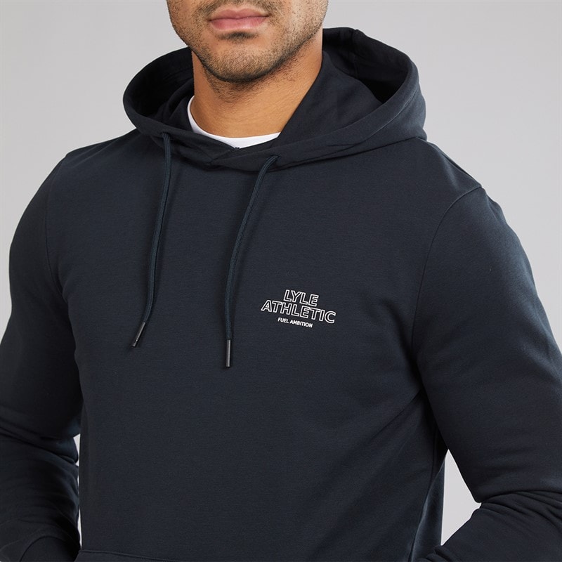Lyle And Scott Vintage Mens Athletic Hoodie Dark Navy - Image 3