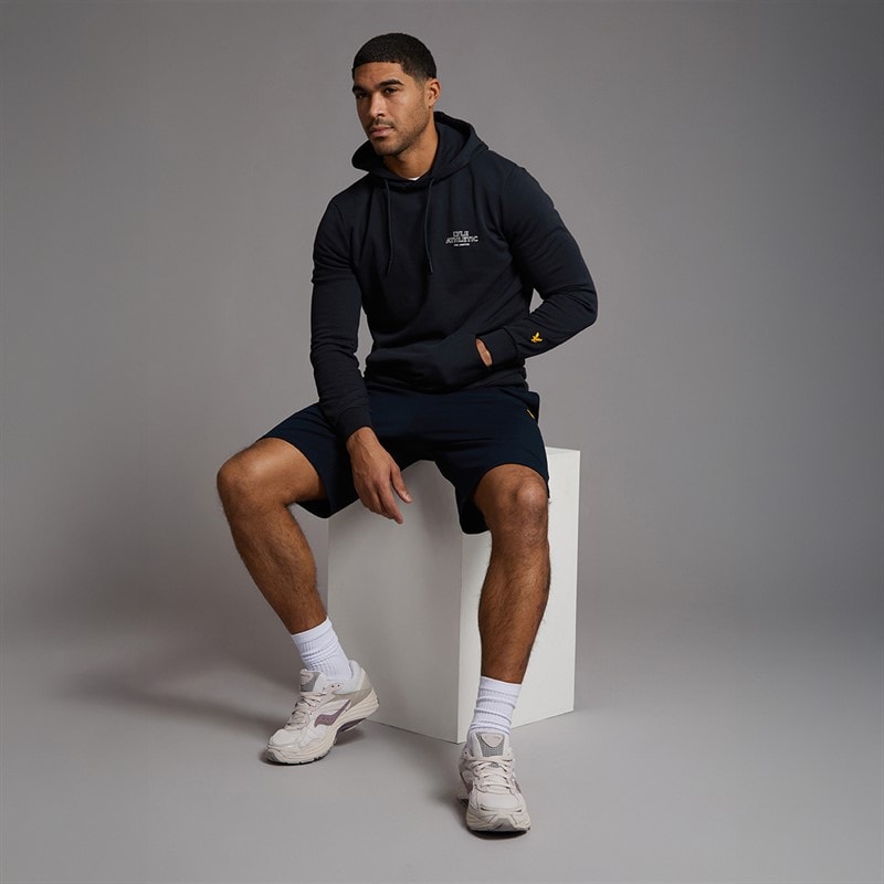 Lyle And Scott Vintage Mens Athletic Hoodie Dark Navy - Image 4