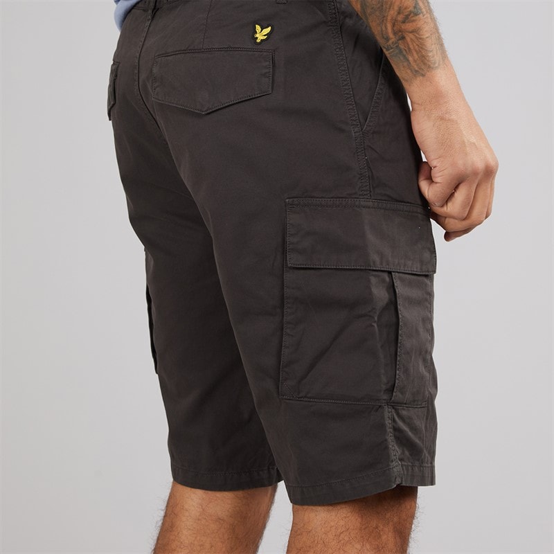 Lyle And Scott Vintage Mens Cargo Shorts Gunmetal - Image 3