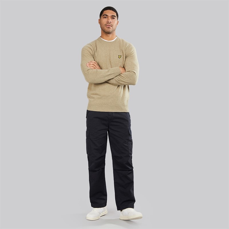 Lyle And Scott Vintage Mens Crew Neck Jumper Sage Uniform Marl - Image 4