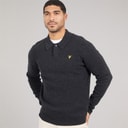 Lyle And Scott Vintage Mens Rugby Jumper Jet Black Marl