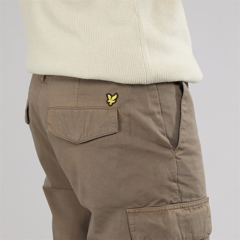 Lyle And Scott Vintage Mens Cargo Pants Khaki Ash - Image 3