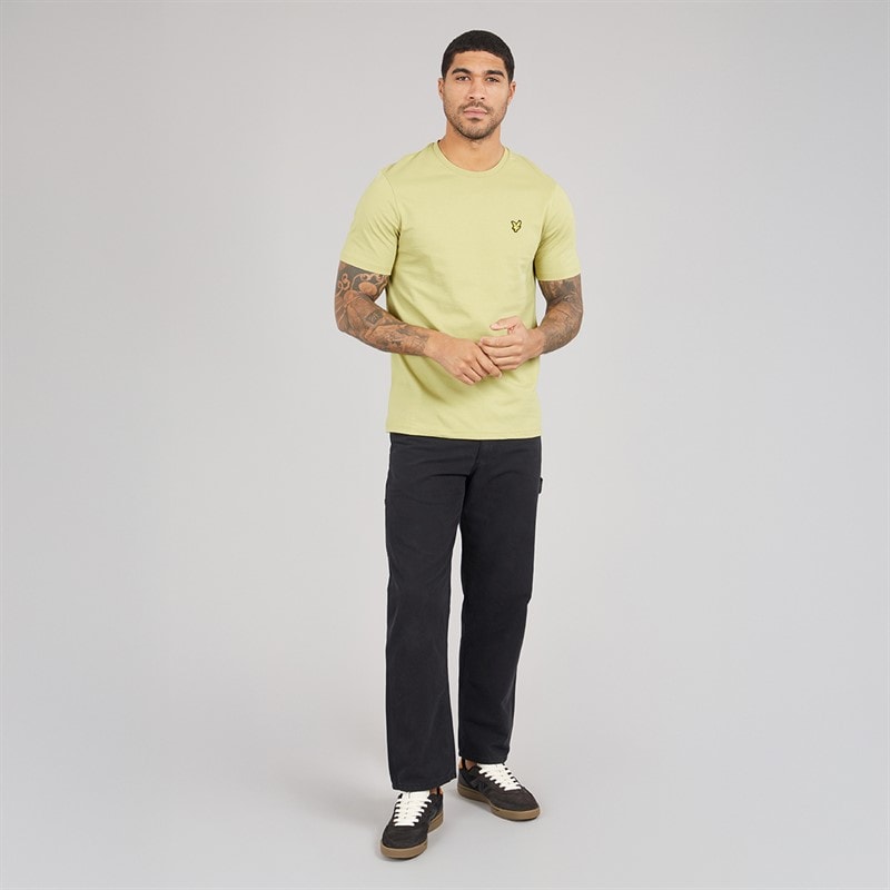 Lyle And Scott Vintage Mens Plain T-Shirt Pale Willow - Image 4