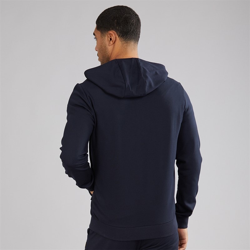 Lyle And Scott Vintage Mens Full Zip Hoodie Dark Navy - Image 2