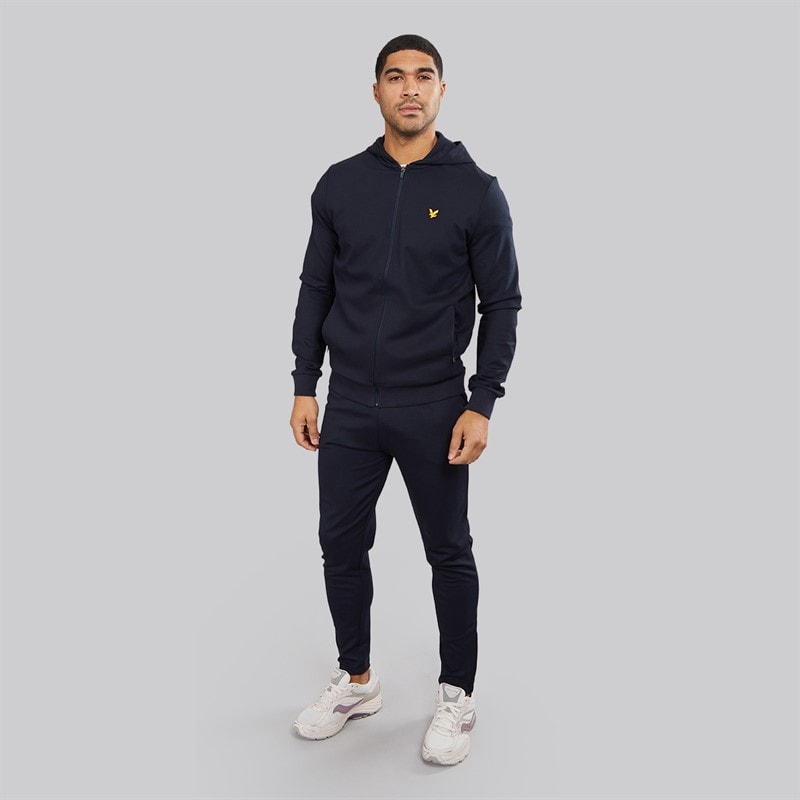 Lyle And Scott Vintage Mens Full Zip Hoodie Dark Navy - Image 4