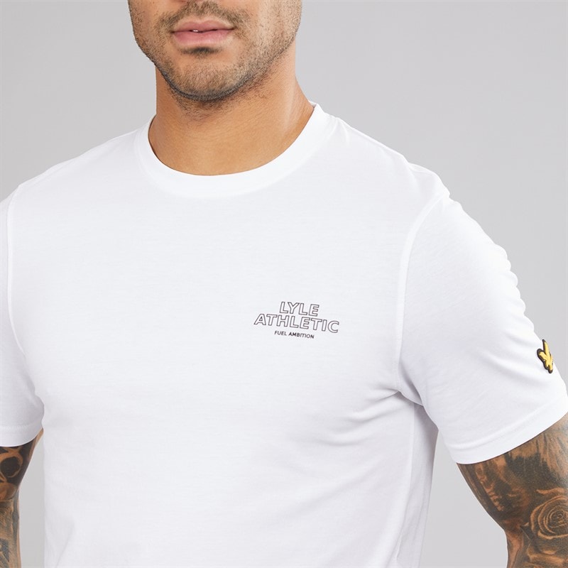 Lyle And Scott Vintage Mens Athletic T-Shirt White - Image 3