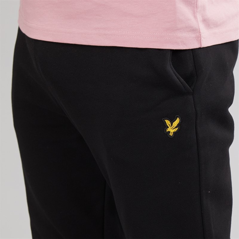 Lyle And Scott Vintage Mens Skinny Joggers Jet Black - Image 3