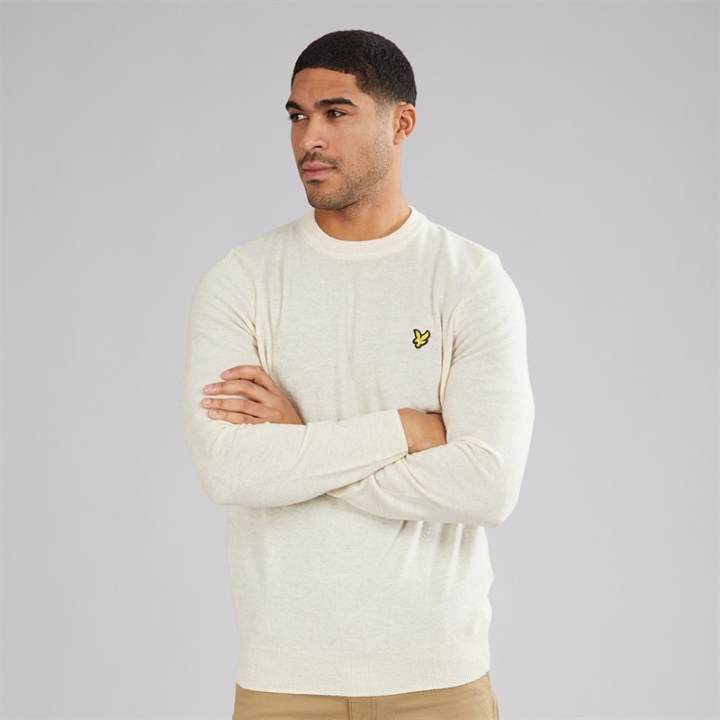 Lyle And Scott Vintage Mens Crew Neck Jumper Drop Cloth Marl