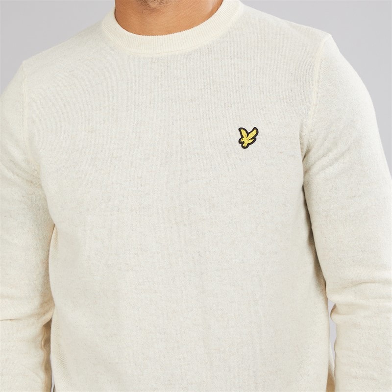 Lyle And Scott Vintage Mens Crew Neck Jumper Drop Cloth Marl - Image 3