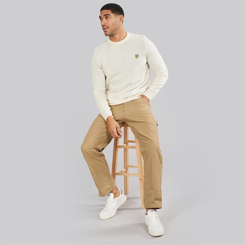 Lyle And Scott Vintage Mens Crew Neck Jumper Drop Cloth Marl - Image 4