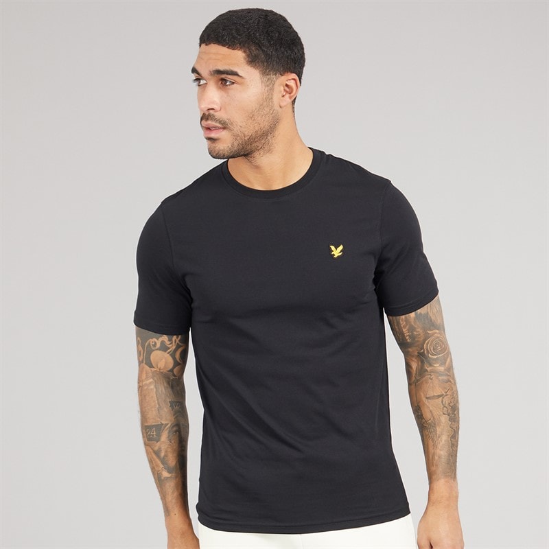 Lyle And Scott Vintage Mens Geometric Globe Graphic T-Shirt Jet Black - Image 2