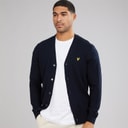 Lyle And Scott Vintage Mens V Neck Cardigan Dark Navy