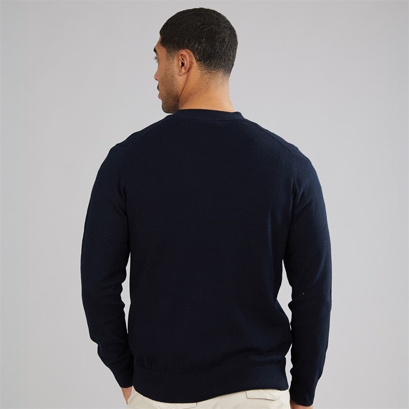 Lyle And Scott Vintage Mens V Neck Cardigan Dark Navy - Image 2