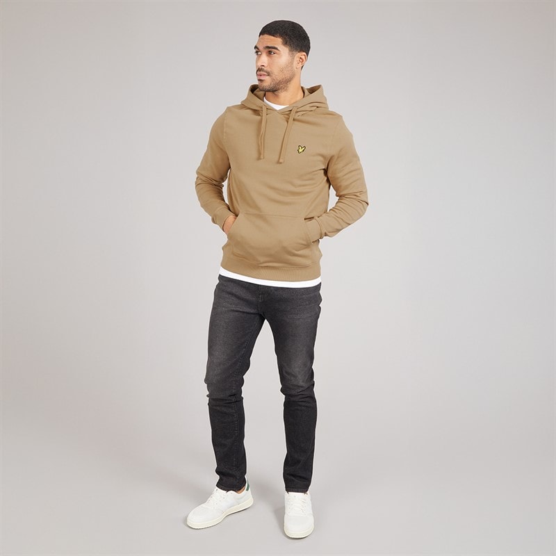 Lyle And Scott Vintage Mens Pullover Hoodie Tigers Eye - Image 3