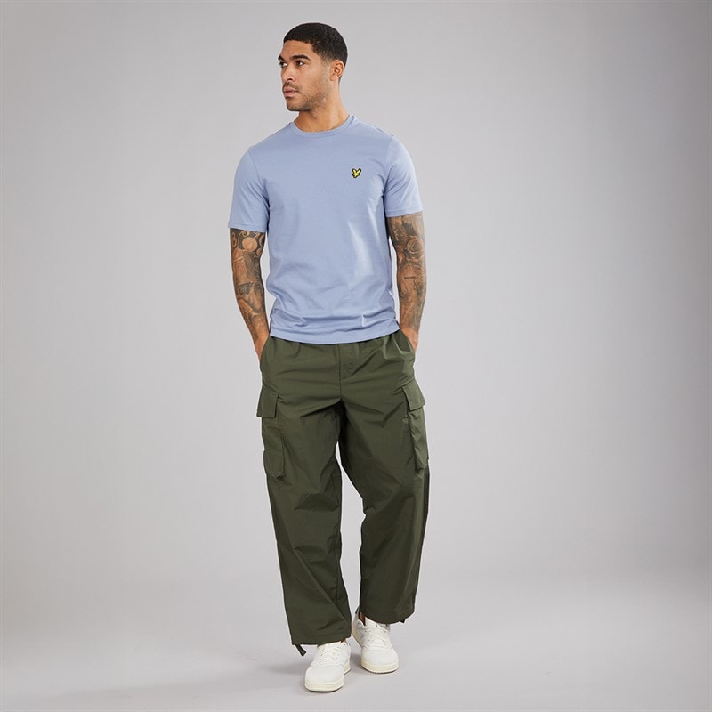 Lyle And Scott Vintage Mens Plain T-Shirt Crafted Blue - Image 4